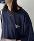 【WEB限定 別注】Reebok(リーボック)/ワンポイント ロゴ刺繍 クルーネック 半袖 Tシャツ | IM2242035 | ネイビー