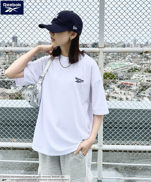 【WEB限定 別注】Reebok(リーボック)/ワンポイント ロゴ刺繍 クルーネック 半袖 Tシャツ | IM2242035 | ホワイト