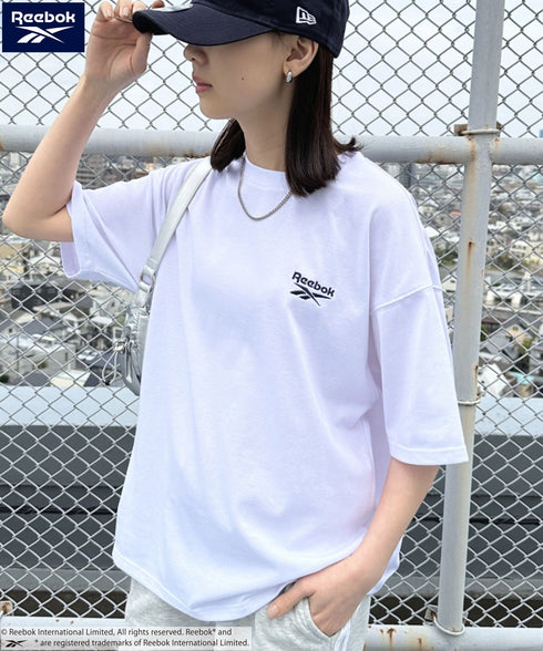 【WEB限定 別注】Reebok(リーボック)/ワンポイント ロゴ刺繍 クルーネック 半袖 Tシャツ | IM2242035 | ホワイト