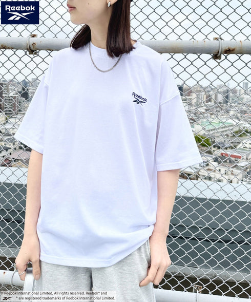 【WEB限定 別注】Reebok(リーボック)/ワンポイント ロゴ刺繍 クルーネック 半袖 Tシャツ | IM2242035 | ホワイト
