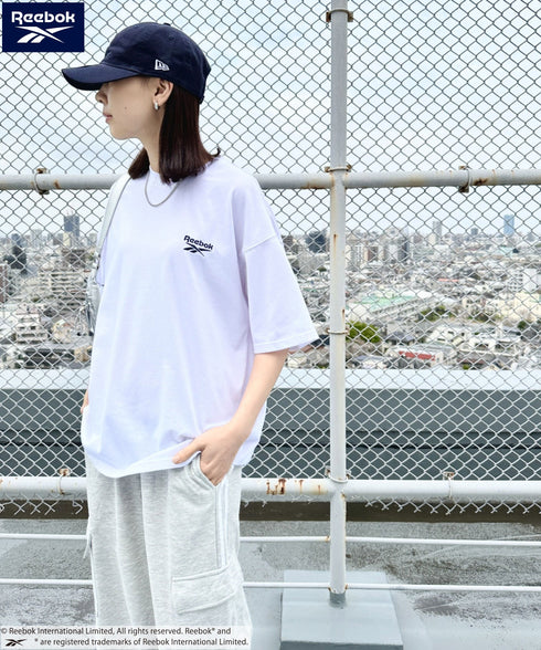 【WEB限定 別注】Reebok(リーボック)/ワンポイント ロゴ刺繍 クルーネック 半袖 Tシャツ | IM2242035 | ホワイト