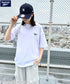 【WEB限定 別注】Reebok(リーボック)/ワンポイント ロゴ刺繍 クルーネック 半袖 Tシャツ | IM2242035 | ホワイト
