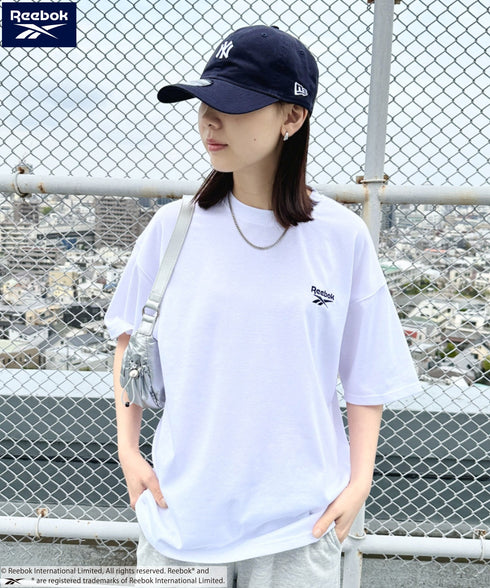 【WEB限定 別注】Reebok(リーボック)/ワンポイント ロゴ刺繍 クルーネック 半袖 Tシャツ | IM2242035 | ホワイト