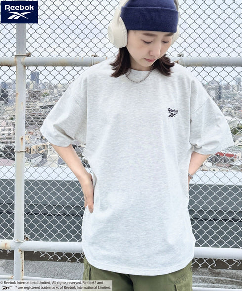 【WEB限定 別注】Reebok(リーボック)/ワンポイント ロゴ刺繍 クルーネック 半袖 Tシャツ | IM2242035 | グレー