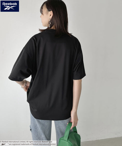 【WEB限定 別注】Reebok(リーボック)/ワンポイント ロゴ刺繍 クルーネック 半袖 Tシャツ | IM2242035 | ブラック