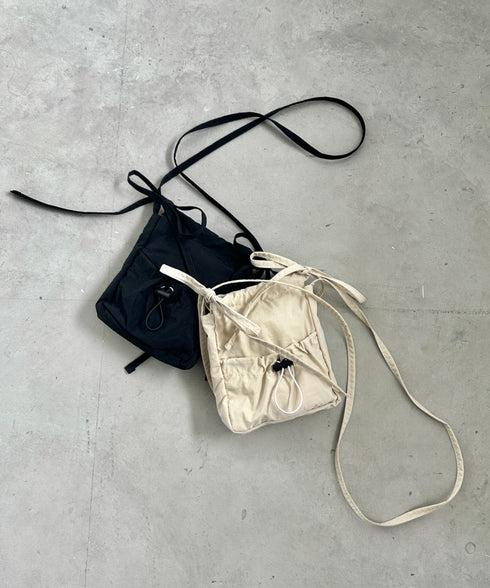 サイドリボンナイロンショルダーバッグ | NU1241511 | アイボリー