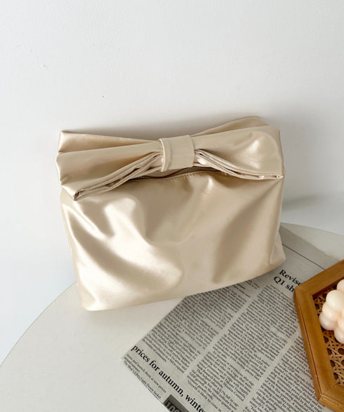 リボンモチーフ スクエアハンドバッグ | CL1241494 | ゴールド