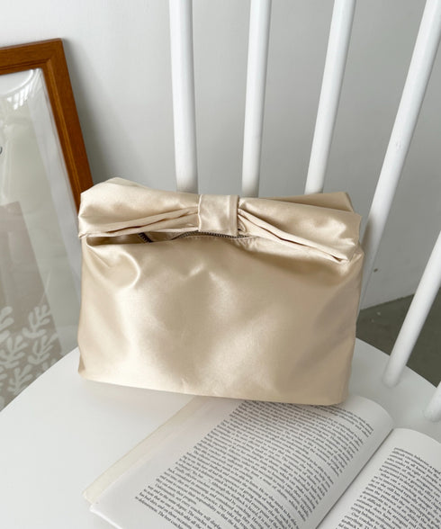 リボンモチーフ スクエアハンドバッグ | CL1241494 | ゴールド