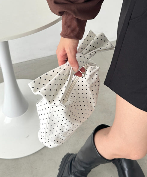 リボンモチーフ スクエアハンドバッグ | CL1241494 | ホワイト系その他