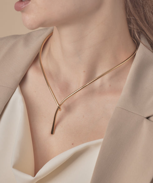 Y字フックメタルチョーカー/ネックカフ-metal choker/neck cuff- | SW4241455 | ゴールド