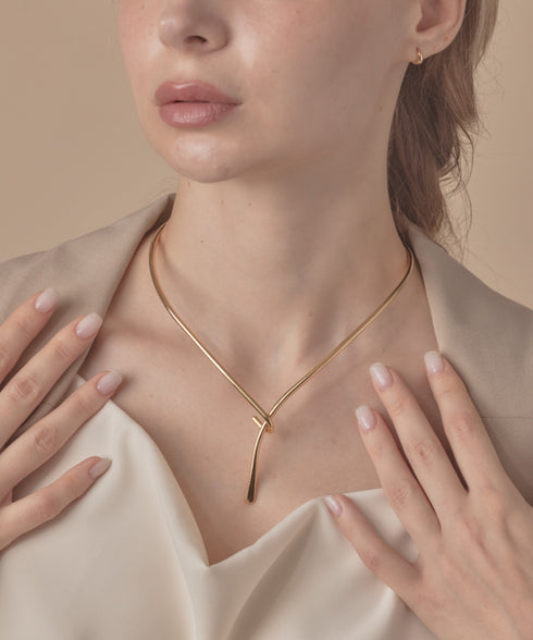 Y字フックメタルチョーカー/ネックカフ-metal choker/neck cuff- | SW4241455 | ゴールド