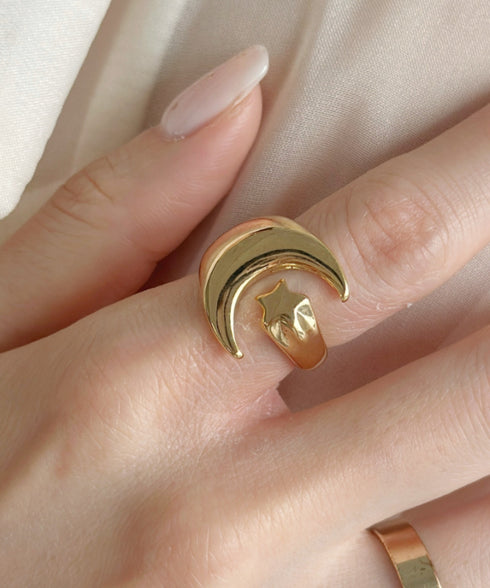 ムーンモチーフ フォークリング-moon fork ring- | SW4241459 | ゴールド