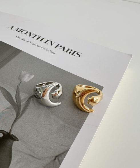 ムーンモチーフ フォークリング-moon fork ring- | SW4241459 | シルバー