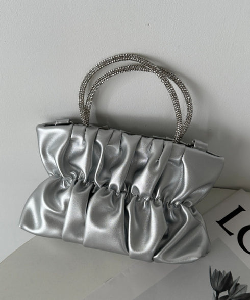 2WAYギャザー PUミニパーティーバッグ | UN1251001 | シルバー