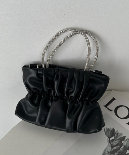 2WAYギャザー PUミニパーティーバッグ | UN1251001 | ブラック