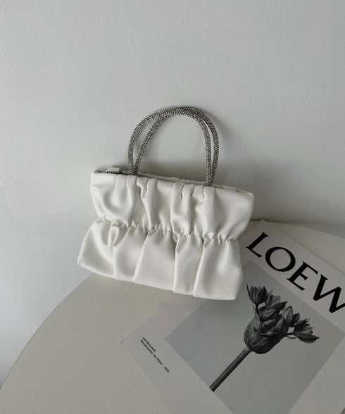 2WAYギャザー PUミニパーティーバッグ | UN1251001 | ホワイト