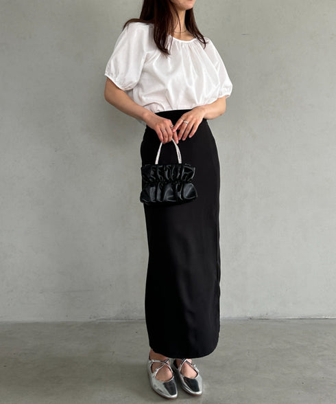 2WAYギャザー PUミニパーティーバッグ | UN1251001 | ブラック