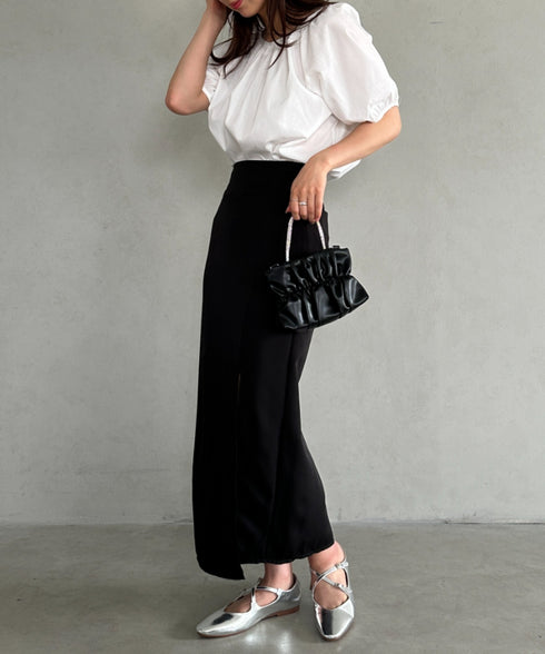 2WAYギャザー PUミニパーティーバッグ | UN1251001 | ブラック