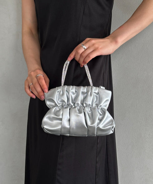 2WAYギャザー PUミニパーティーバッグ | UN1251001 | シルバー