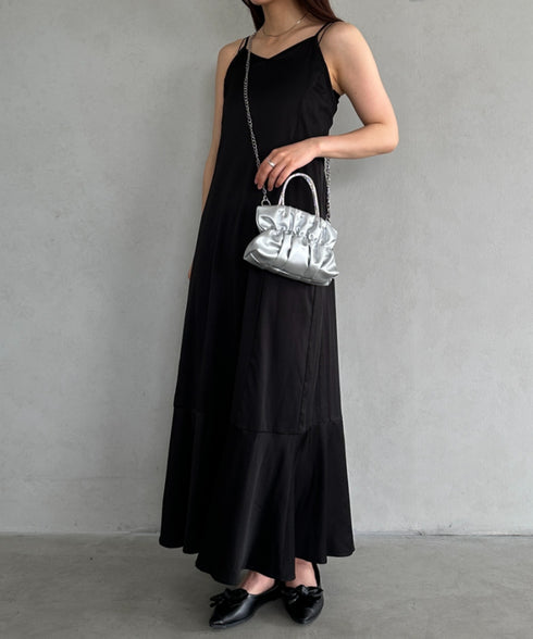 2WAYギャザー PUミニパーティーバッグ | UN1251001 | シルバー