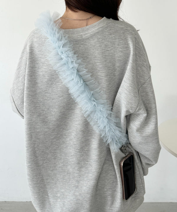 【7色展開】チュールフリルスマホショルダー | CL6241515 | ブルー