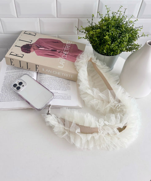 【7色展開】チュールフリルスマホショルダー | CL6241515 | アイボリー
