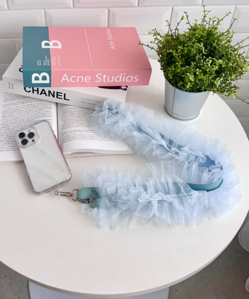 【7色展開】チュールフリルスマホショルダー | CL6241515 | ブルー