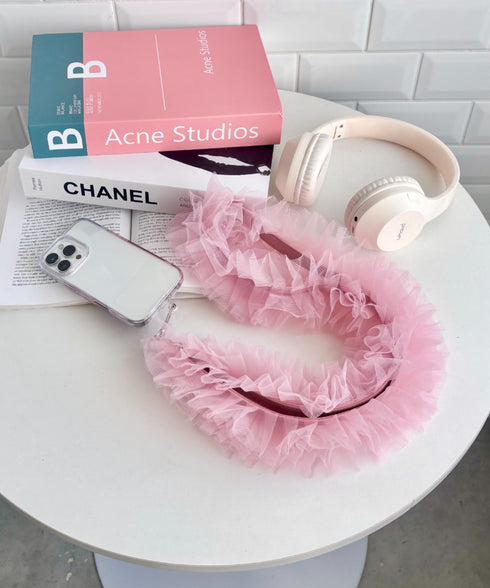 【7色展開】チュールフリルスマホショルダー | CL6241515 | ピンク