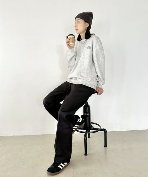 THE NORTH FACE(ザ・ノースフェイス)/ワンポイント刺繍スウェット クルーネック 長袖トレーナー/GO-TO SWEATSHIRTS | IM2243008 | オートミール
