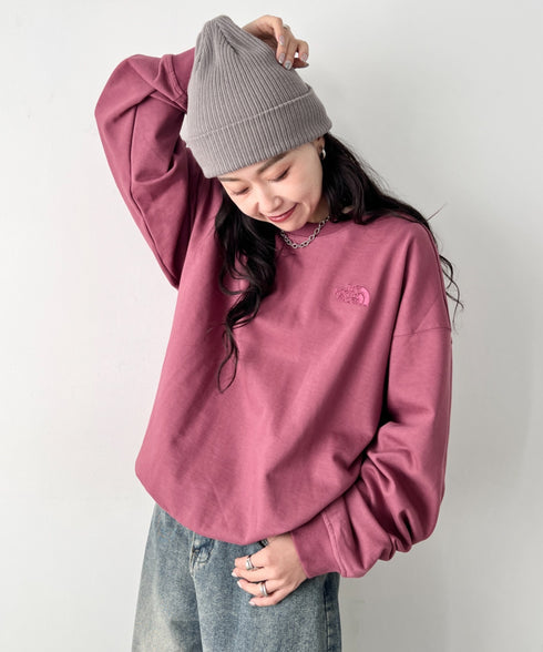 THE NORTH FACE(ザ・ノースフェイス)/ワンポイント刺繍スウェット クルーネック 長袖トレーナー/GO-TO SWEATSHIRTS | IM2243008 | レッド