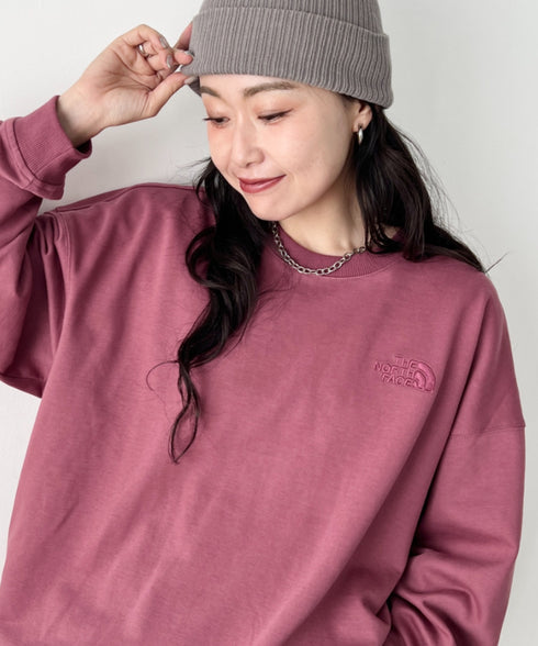 THE NORTH FACE(ザ・ノースフェイス)/ワンポイント刺繍スウェット クルーネック 長袖トレーナー/GO-TO SWEATSHIRTS | IM2243008 | レッド