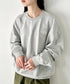 THE NORTH FACE(ザ・ノースフェイス)/ワンポイント刺繍スウェット クルーネック 長袖トレーナー/GO-TO SWEATSHIRTS | IM2243008 | グレー