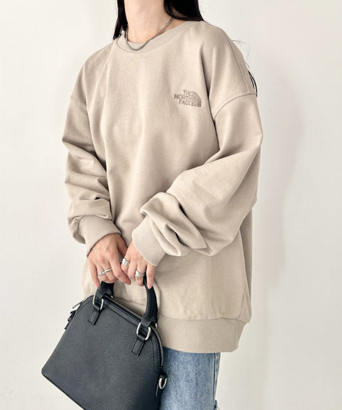 THE NORTH FACE(ザ・ノースフェイス)/ワンポイント刺繍スウェット クルーネック 長袖トレーナー/GO-TO SWEATSHIRTS | IM2243008 | ベージュ
