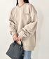 THE NORTH FACE(ザ・ノースフェイス)/ワンポイント刺繍スウェット クルーネック 長袖トレーナー/GO-TO SWEATSHIRTS | IM2243008 | ベージュ