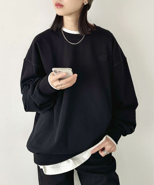 THE NORTH FACE(ザ・ノースフェイス)/ワンポイント刺繍スウェット クルーネック 長袖トレーナー/GO-TO SWEATSHIRTS | IM2243008 | ブラック