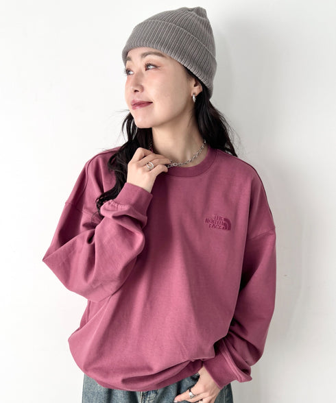 THE NORTH FACE(ザ・ノースフェイス)/ワンポイント刺繍スウェット クルーネック 長袖トレーナー/GO-TO SWEATSHIRTS | IM2243008 | レッド