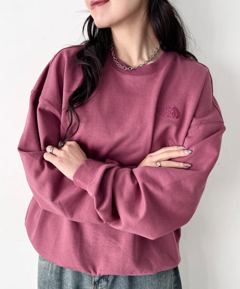 THE NORTH FACE(ザ・ノースフェイス)/ワンポイント刺繍スウェット クルーネック 長袖トレーナー/GO-TO SWEATSHIRTS | IM2243008 | レッド