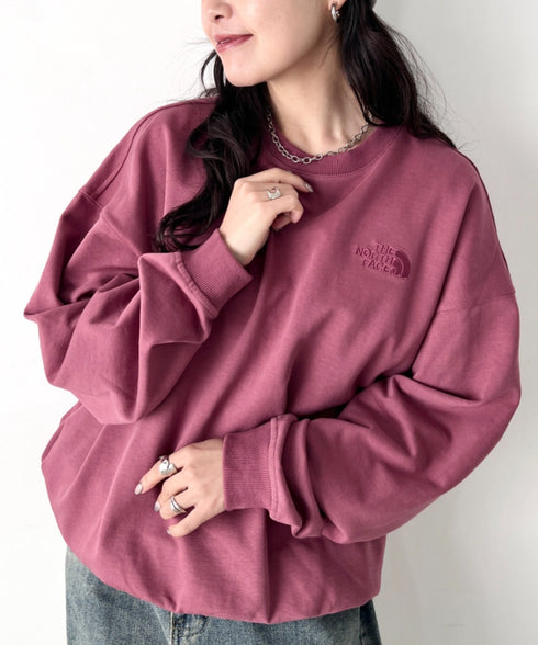 THE NORTH FACE(ザ・ノースフェイス)/ワンポイント刺繍スウェット クルーネック 長袖トレーナー/GO-TO SWEATSHIRTS | IM2243008 | レッド
