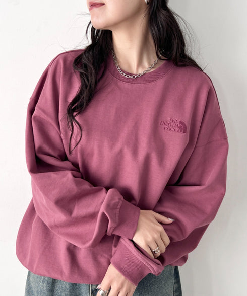 THE NORTH FACE(ザ・ノースフェイス)/ワンポイント刺繍スウェット クルーネック 長袖トレーナー/GO-TO SWEATSHIRTS | IM2243008 | レッド