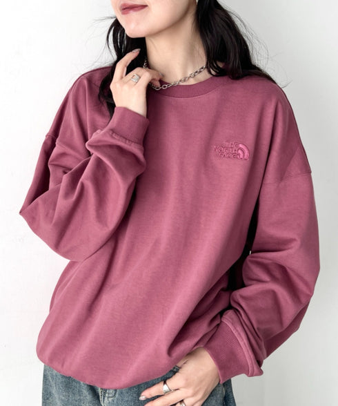 THE NORTH FACE(ザ・ノースフェイス)/ワンポイント刺繍スウェット クルーネック 長袖トレーナー/GO-TO SWEATSHIRTS | IM2243008 | レッド