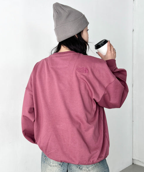 THE NORTH FACE(ザ・ノースフェイス)/ワンポイント刺繍スウェット クルーネック 長袖トレーナー/GO-TO SWEATSHIRTS | IM2243008 | レッド