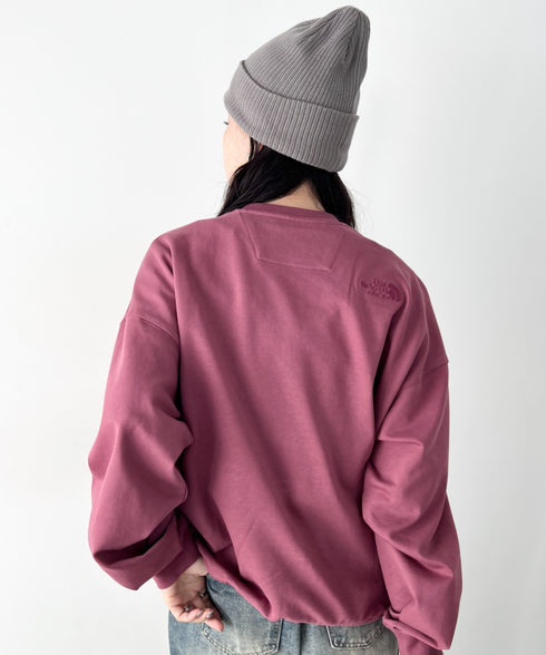THE NORTH FACE(ザ・ノースフェイス)/ワンポイント刺繍スウェット クルーネック 長袖トレーナー/GO-TO SWEATSHIRTS | IM2243008 | レッド
