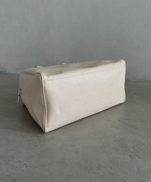 合成皮革 大容量トラベルバッグ ボストンバッグ | MD1253003 | アイボリー