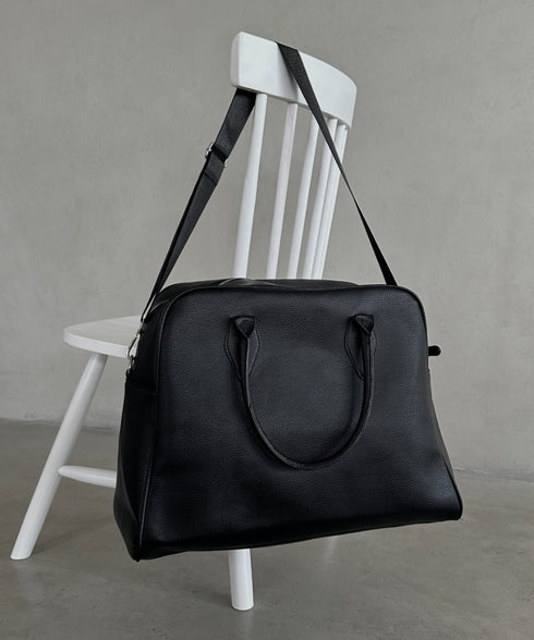 合成皮革 大容量トラベルバッグ ボストンバッグ | MD1253003 | ブラック