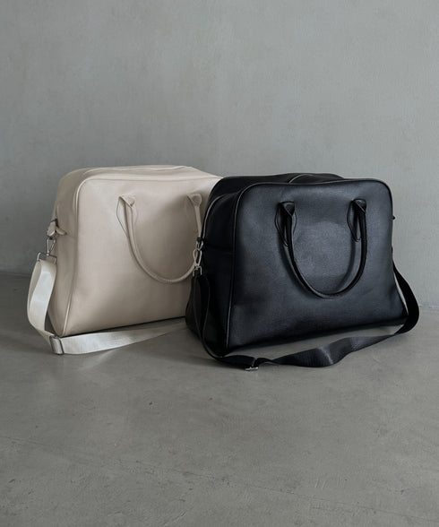 合成皮革 大容量トラベルバッグ ボストンバッグ | MD1253003 | ブラック