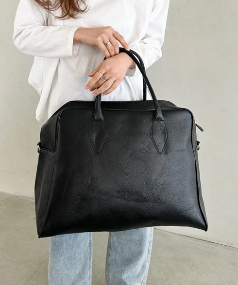 合成皮革 大容量トラベルバッグ ボストンバッグ | MD1253003 | ブラック