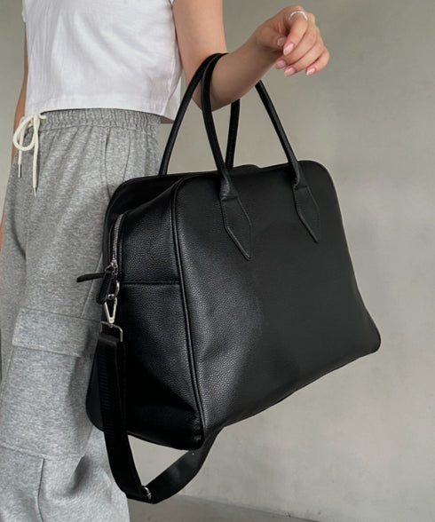 合成皮革 大容量トラベルバッグ ボストンバッグ | MD1253003 | ブラック