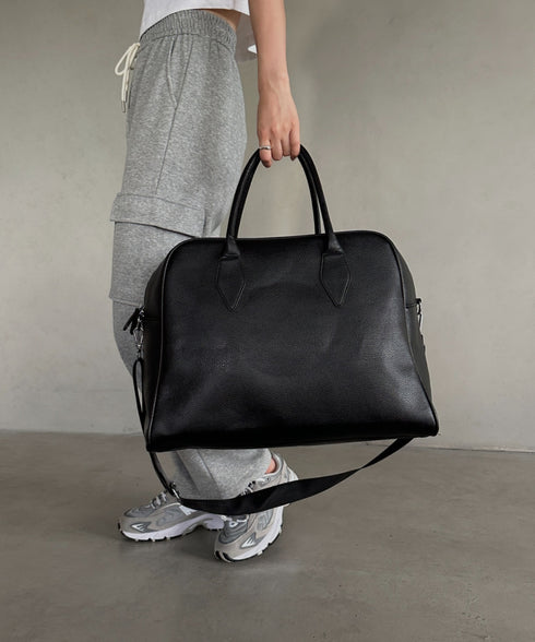 合成皮革 大容量トラベルバッグ ボストンバッグ | MD1253003 | ブラック