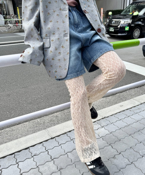 レースフレアパンツ/レギンスパンツ | NU2243041 | アイボリー