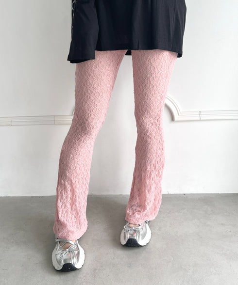 レースフレアパンツ/レギンスパンツ | NU2243041 | ピンク